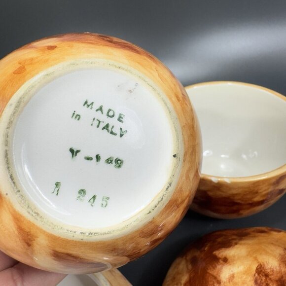 Italian Pottery Bread Pastry Cupcake Canister Jar Container Made In Italy Set 2 - Picture 2 of 13